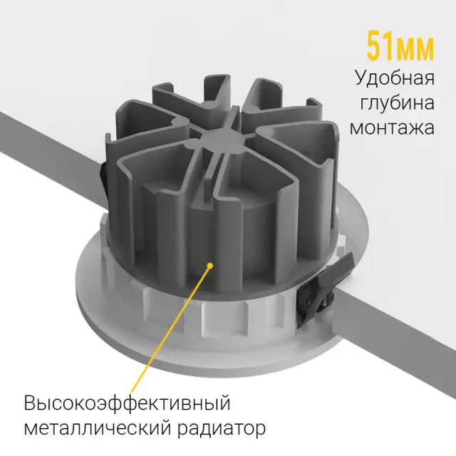 Точечный светильник Ledron DL73026-3/5W — белый, ракурс 4
