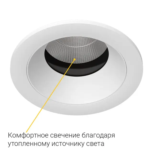 Точечный светильник Ledron FAST TOP MINI White — белый, ракурс 8