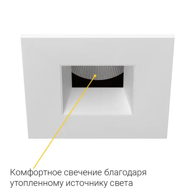 Точечный светильник Ledron FAST TOP SQ MINI White — белый, ракурс 8