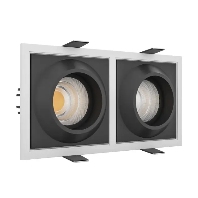 Точечный светильник Ledron GIZA SQ2 White-Black — белый