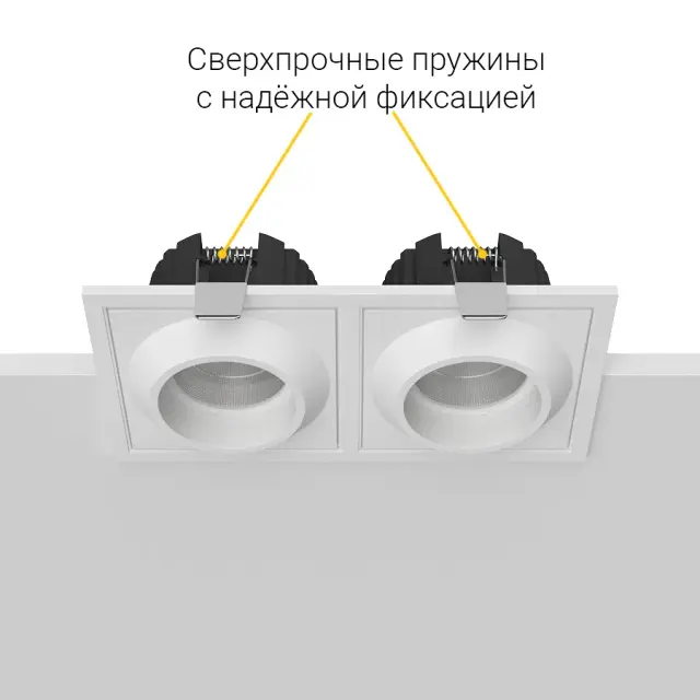 Точечный светильник Ledron GIZA SQ2 White — белый, ракурс 5