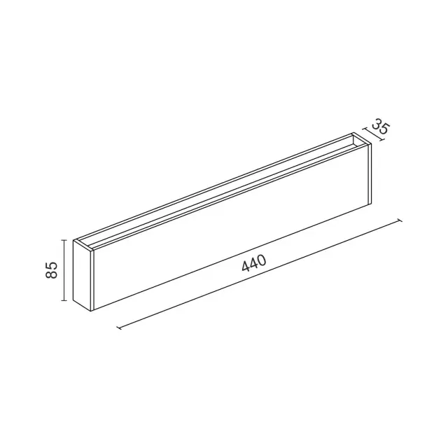 Бра Ledron GW-M066/44 Black — черный, ракурс 3