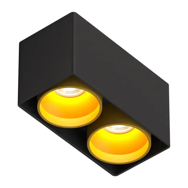 Точечный светильник Ledron KEA 2 ED GU10 Black-Gold — черный