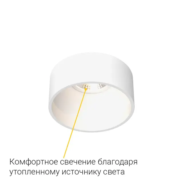 Точечный светильник Ledron KEA GU10 White — белый, ракурс 8