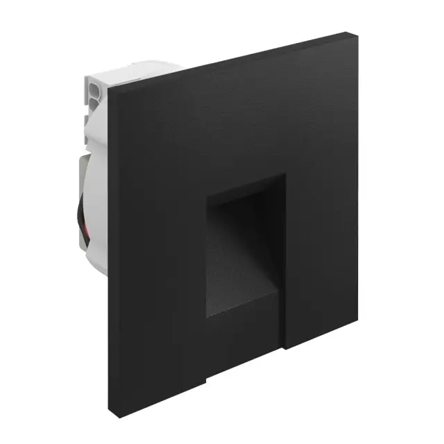 Встраиваемый в стену светильник Ledron KIT AGILE SQ Bl — черный, ракурс 2