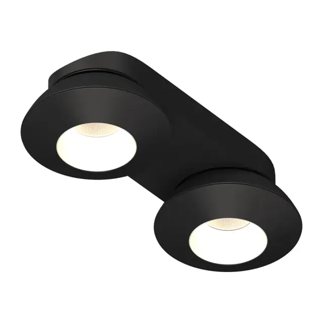 Точечный светильник Ledron KRIS SLIM 2 Black-White — черный