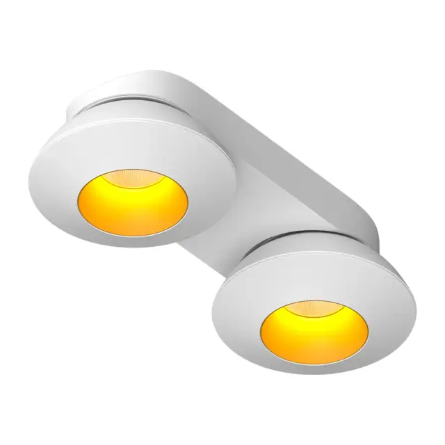 Точечный светильник Ledron KRIS SLIM 2 White-Gold — белый