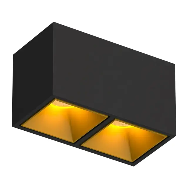 Точечный светильник Ledron KUBING 2 Black-Gold — черный