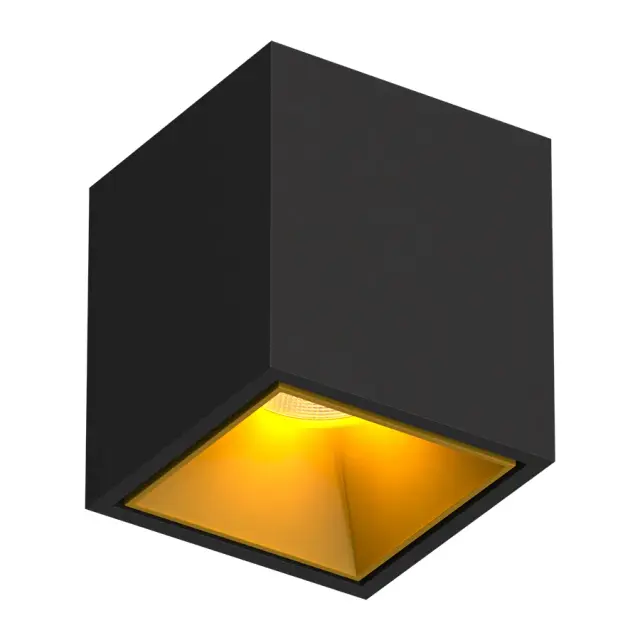 Точечный светильник Ledron KUBING Black-Gold — черный