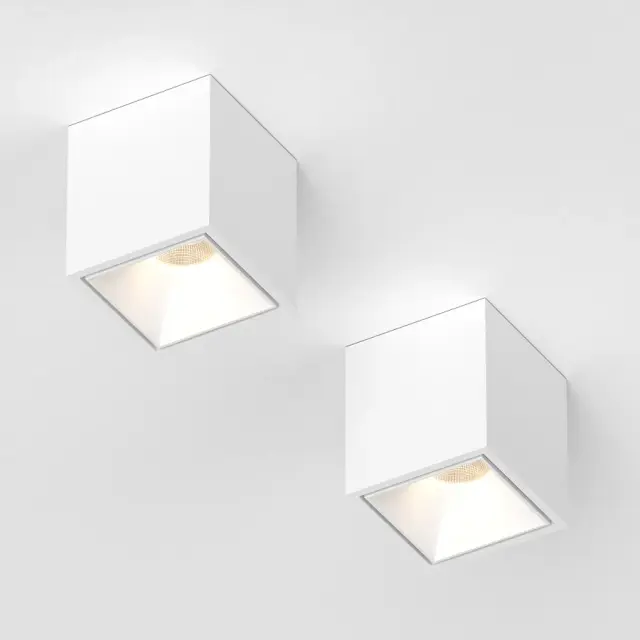 Точечный светильник Ledron KUBING WHITE — белый, ракурс 3