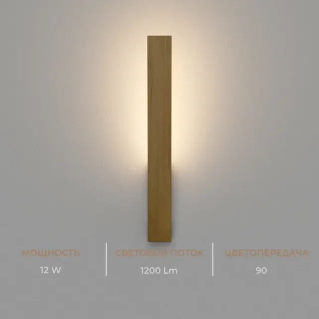 Бра Ledron LD12500-12W Wooden White — белый, ракурс 3