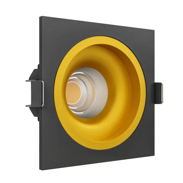 Точечный светильник Ledron LEVEL SQ Black-Gold TRIAC — черный