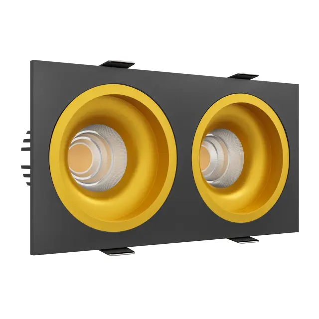 Точечный светильник Ledron LEVEL SQ2 Black-Gold TRIAC — черный