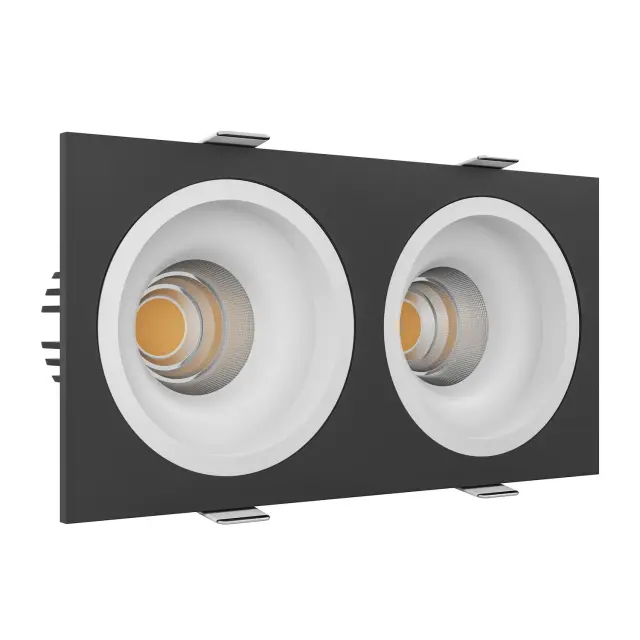Точечный светильник Ledron LEVEL SQ2 Black-White TRIAC — черный