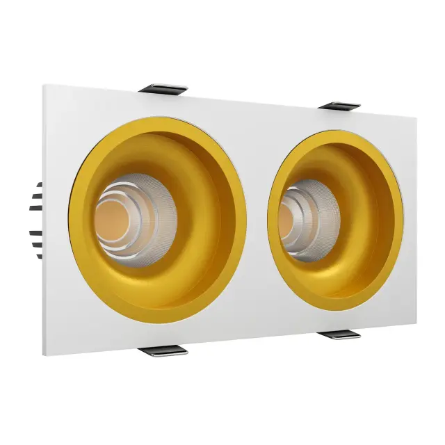 Точечный светильник Ledron LEVEL SQ2 White-Gold TRIAC — белый