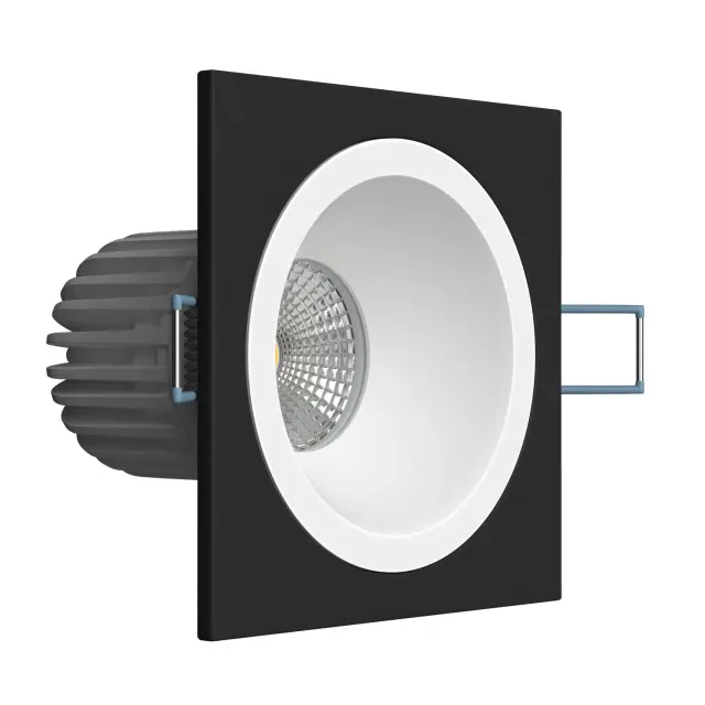 Точечный светильник Ledron LH07H-R SQ Black-White 10W 3000K DIM TRIAC — черный