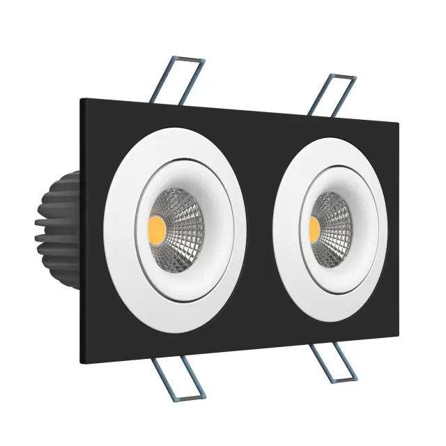 Точечный светильник Ledron LH07SB-R SQ2 Black-White 20W 3000K DIM TRIAC — черный
