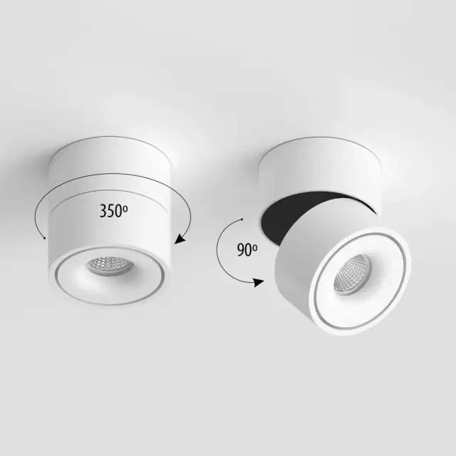 Точечный светильник Ledron LH13W White — белый, ракурс 4