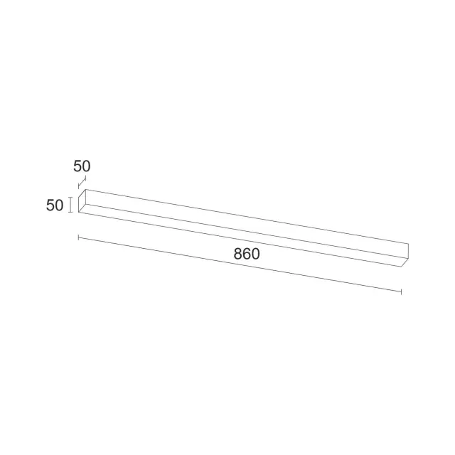 Светильник Ledron LINE BRITTO 860 White 3K — белый, ракурс 3