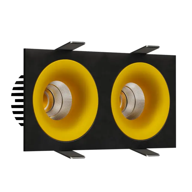 Точечный светильник Ledron LOFT SQ2 Black-Gold — черный