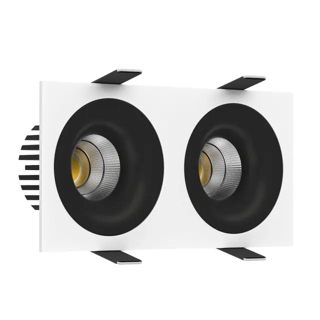 Точечный светильник Ledron LOFT SQ2 White-Black — белый