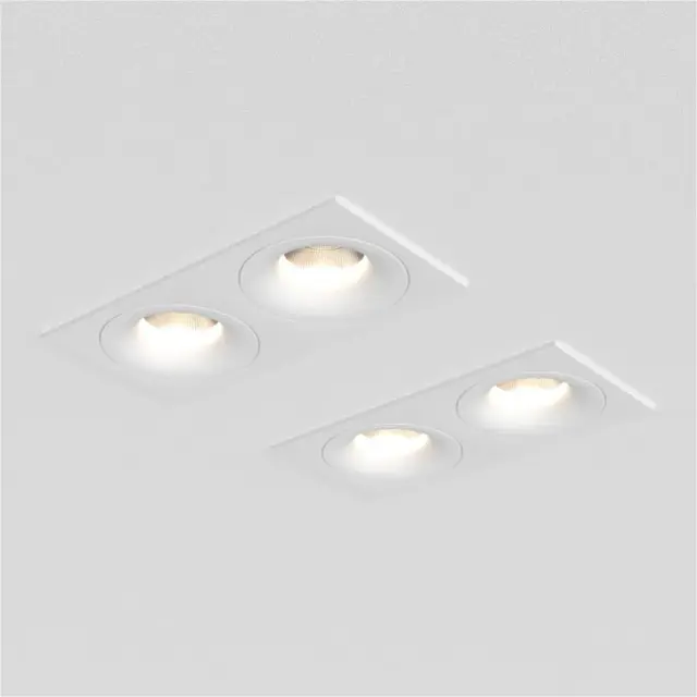 Точечный светильник Ledron LOFT SQ2 White TRIAC — белый, ракурс 3