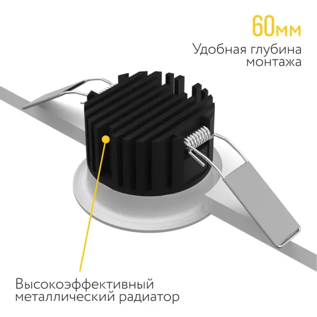 Точечный светильник Ledron LOFT White TRIAC — белый, ракурс 4