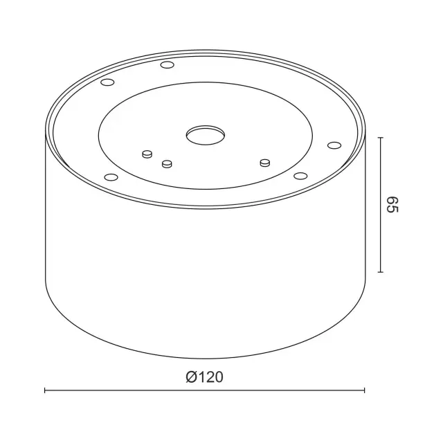 Точечный светильник Ledron LXS0812-12W 4000K — белый, ракурс 5