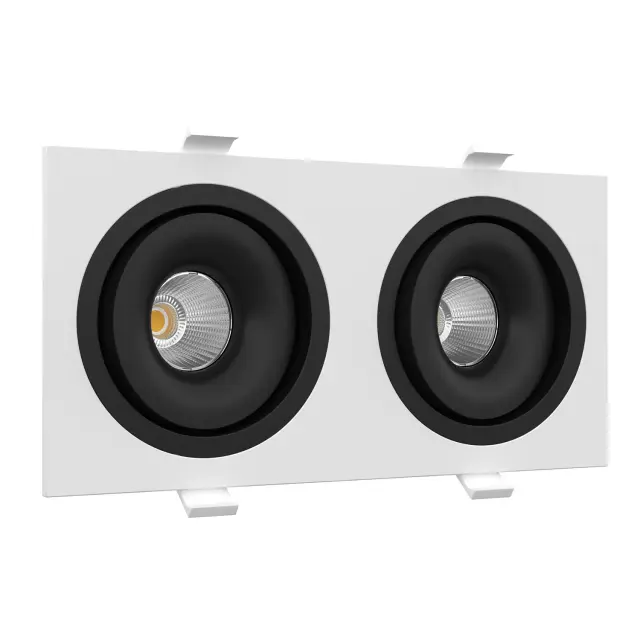 Точечный светильник Ledron MJ1006 SQ2 White-Black — белый