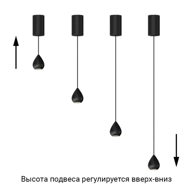 Светильник Ledron Metero SP1-drop.1 White — белый, ракурс 4