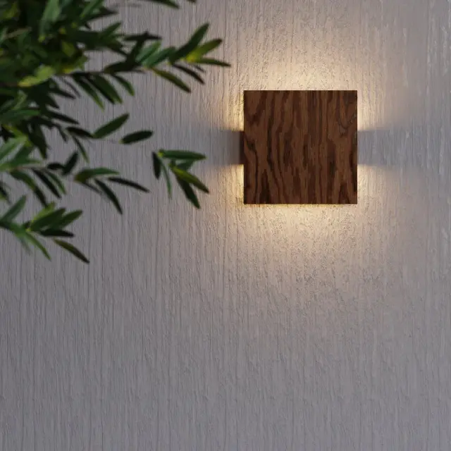 Встраиваемый в стену светильник Ledron ODL043 Wooden — черный, ракурс 5