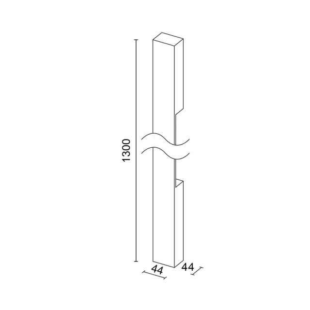 Бра Ledron RAILING 1300 White — белый, ракурс 6