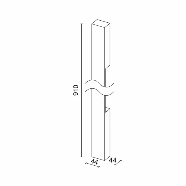 Бра Ledron RAILING 910 Black — черный, ракурс 4