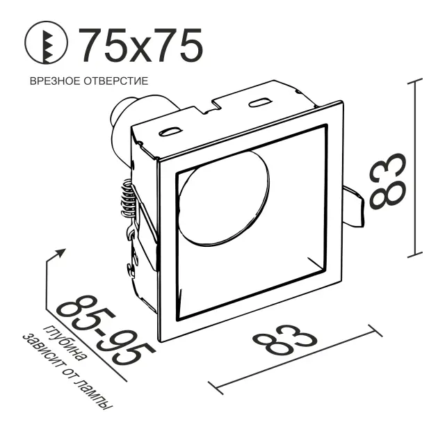 Точечный светильник Ledron RISE KIT1 Gold-Black — черный, ракурс 2