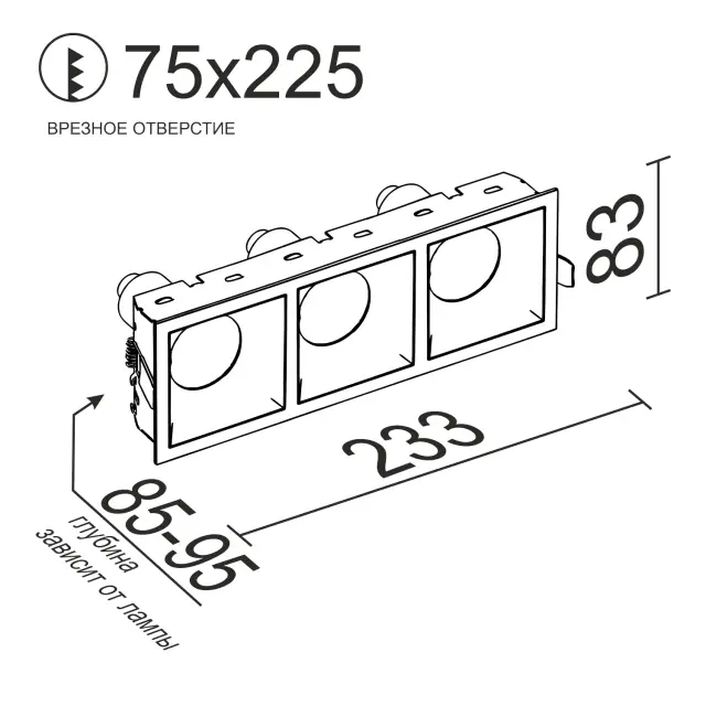 Точечный светильник Ledron RISE KIT3 Gold-White — золотой, ракурс 2