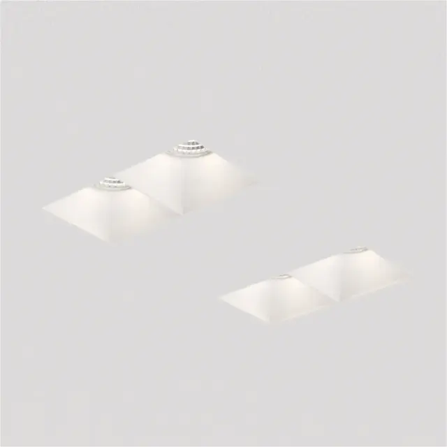 Точечный светильник Ledron RISE SQ H KIT2 White — белый, ракурс 2