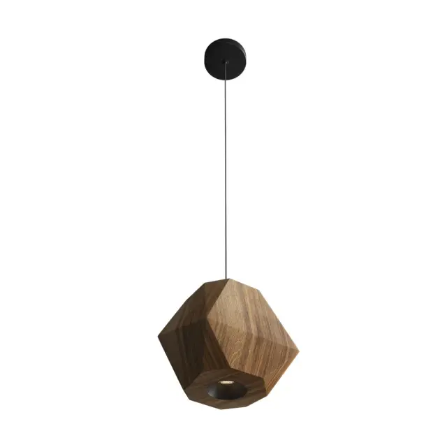 Светильник Ledron RUBIK Wooden — черный, ракурс 2
