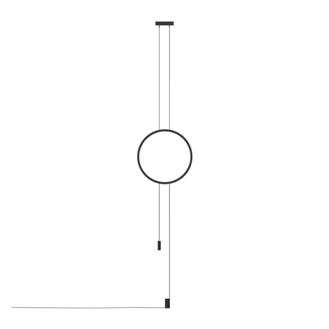 Светильник Ledron Ring AP1-S BK — черный, ракурс 2