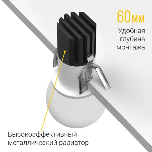 Точечный светильник Ledron SL74211/7W — белый, ракурс 4