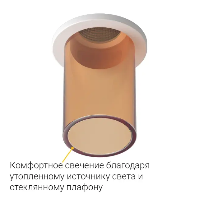 Точечный светильник Ledron SL74213/7W White+Amb — белый, ракурс 7