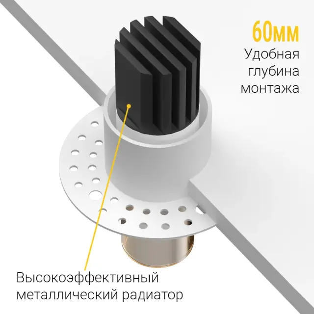 Точечный светильник Ledron SL74217/7W White+Amb — белый, ракурс 6