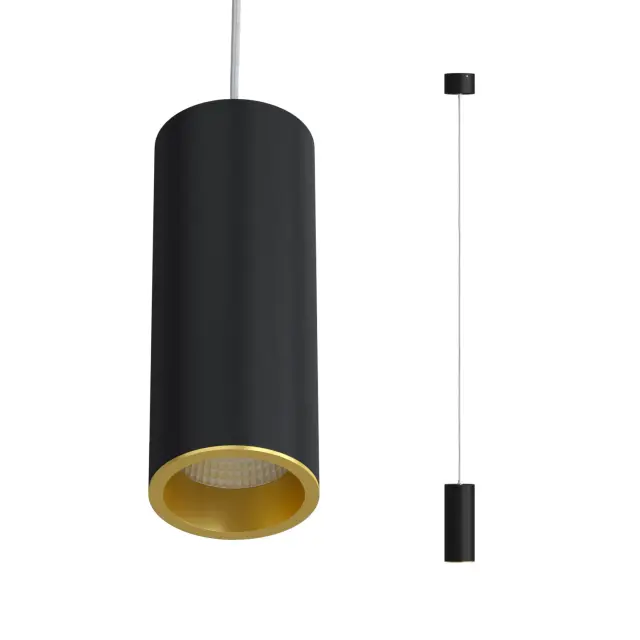 Светильник Ledron SLC7391/7W-P Black-Gold TRIAC — черный, ракурс 2