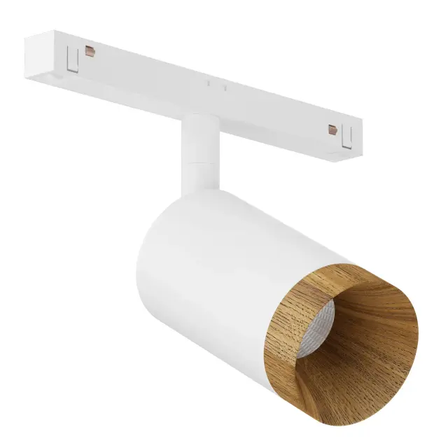 Светильник для магнитного трека Ledron Sagi S60 Wooden Wh 3000K — белый, ракурс 2