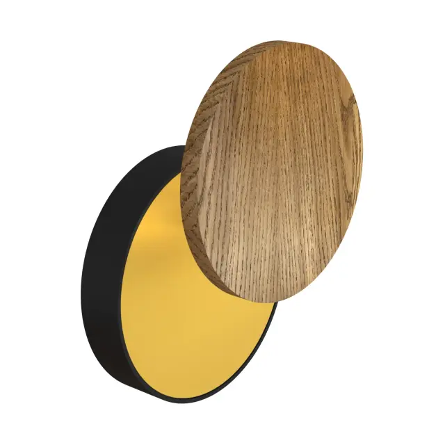 Бра Ledron UFO G2 Wooden Black-Gold — черный, ракурс 2