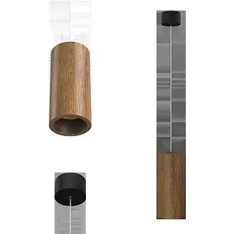 Светильник Ledron Wooden Glass 2 Gold — черный