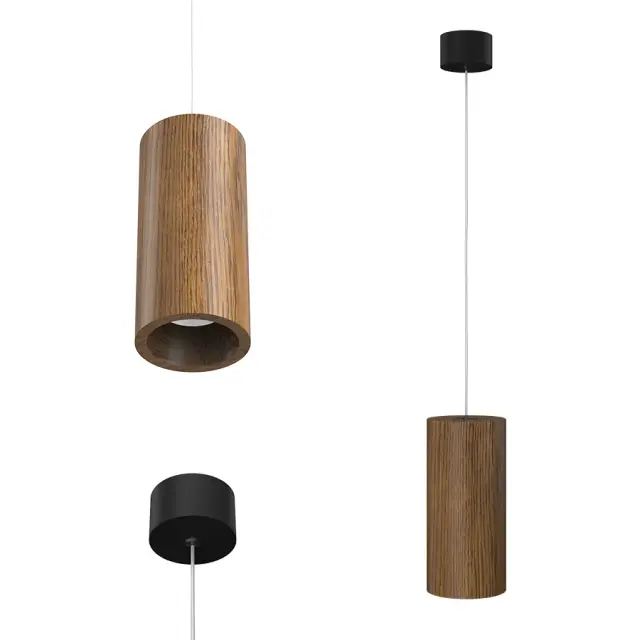 Светильник Ledron Wooden Glass 2 White — черный, ракурс 2