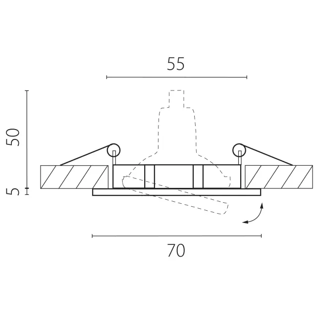 Точечный светильник Lightstar 011050 LEGA 11 — белый, ракурс 3