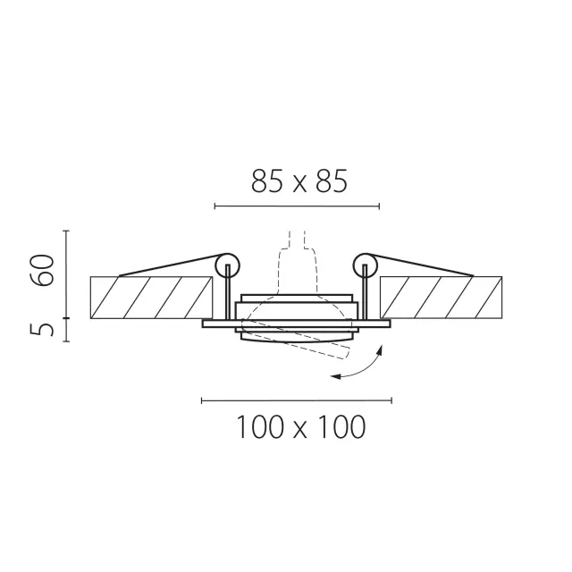 Точечный светильник Lightstar 011611 SINGO — белый, ракурс 2