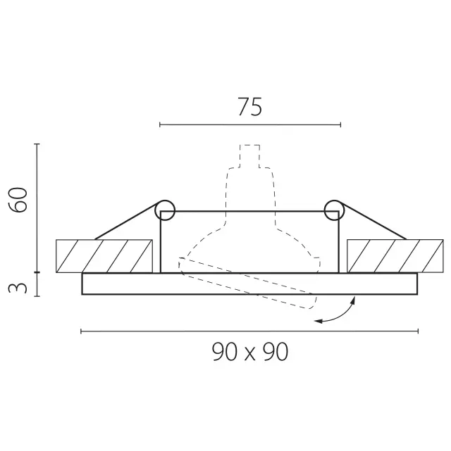 Точечный светильник Lightstar 012036 BANALE — белый, ракурс 2