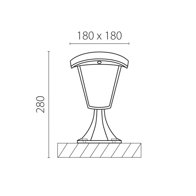 Уличный светильник Lightstar 375970 LAMPIONE — черный, ракурс 2